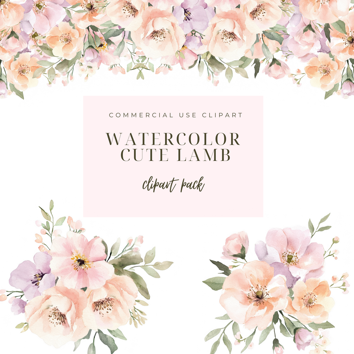 Lamb clipart, cute lamb png, lamb clip art, lamb nursery watercolor clipart, cute sheep clipart, watercolor sheep clipart, Instant download
